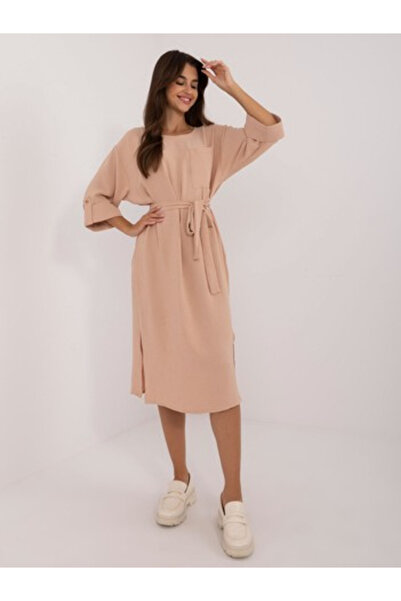 LAKERTA Rochie Dama, LAKERTA, Bumbac, Rochie dreapta, Camel, model LK-SK-5096...