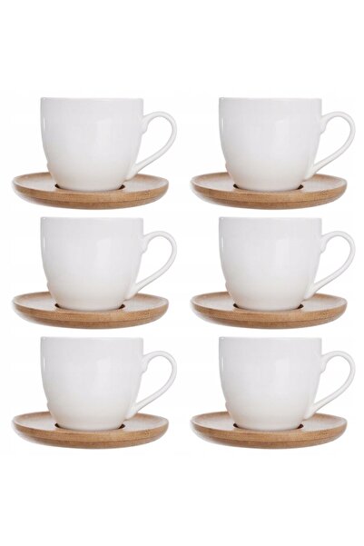Orion SET DE CEAȘȚI DE CAFEA ESPRESSO DIN PORȚELAN ALB CU FARfurIOARE, 6 BUCĂȚI