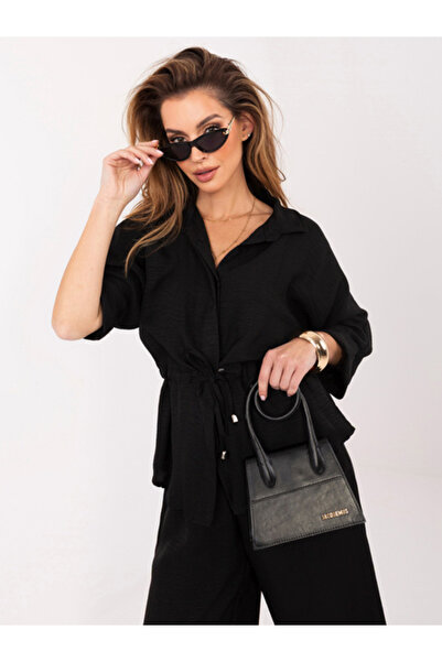 Italy Moda Compleu Dama Maneca 3/4, Larga, ITALY MODA, Negru Eleganta Office ...