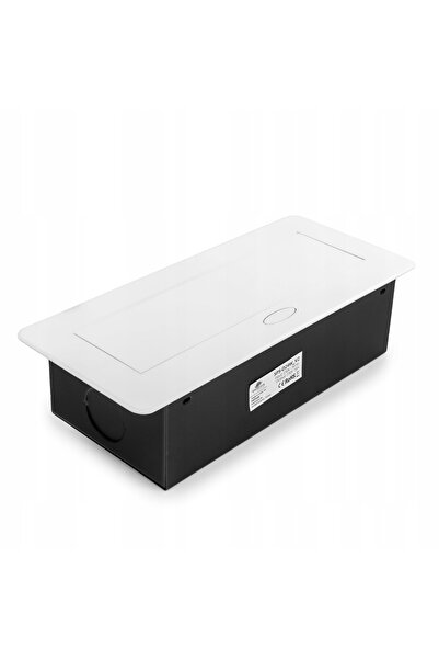 Spacetronik Priză retractabilă încastrată în blat de birou, albă, 2x AC 2x USB-A