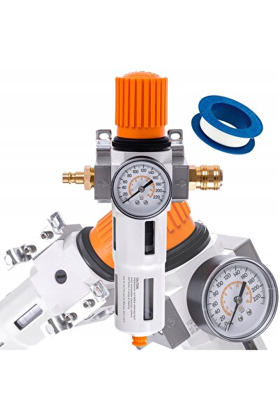 TC Technic Filtru 5 microni Decuplator Reductor Manometru 16 BAR 1/2 " Compre...