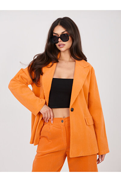 rue parıs Women's Jacket, RUE PARIS, Cotton, Long Sleeve, Orange, model IT-MA...