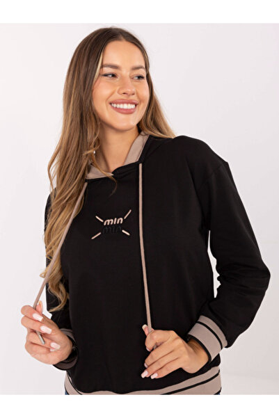 Relevance Women's Sweatshirt, RELEVANCE, Cotton, Long Sleeve, Black, model RV...