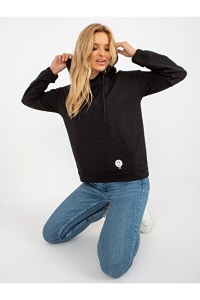 Relevance Women's Sweatshirt, RELEVANCE, Cotton, Long Sleeve, Black, model RV...