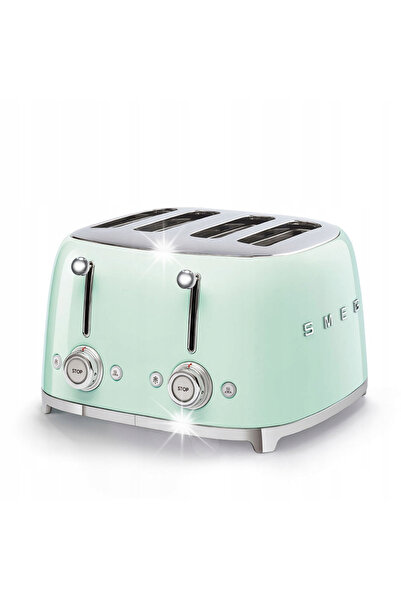 SMEG Prăjitor de pâine cu patru fante TSF03PGEU, 4 felii de pâine, funcție de...
