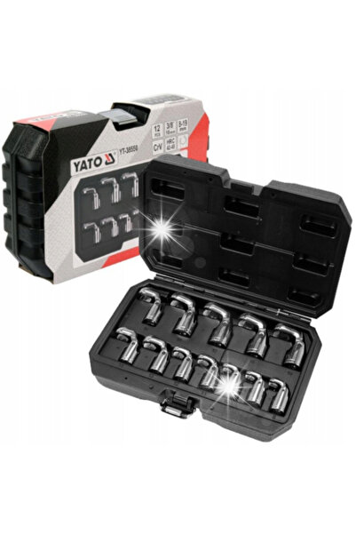 yato Set de chei tubulare cu capete inelare 3/8, 12 piese.