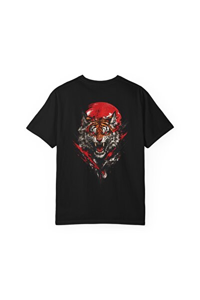 Motif Tasarım Kaplan Sırt Baskılı T-Shirt