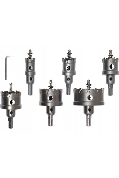 yato Set de burghie TCT pentru metal 22-65mm, 6 bucăți. Coroană din carbură c...
