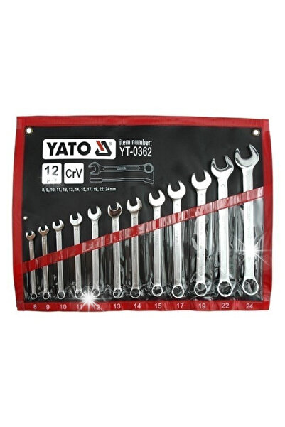 yato Set de chei fixe și inelare 8-24mm, 12 bucăți.