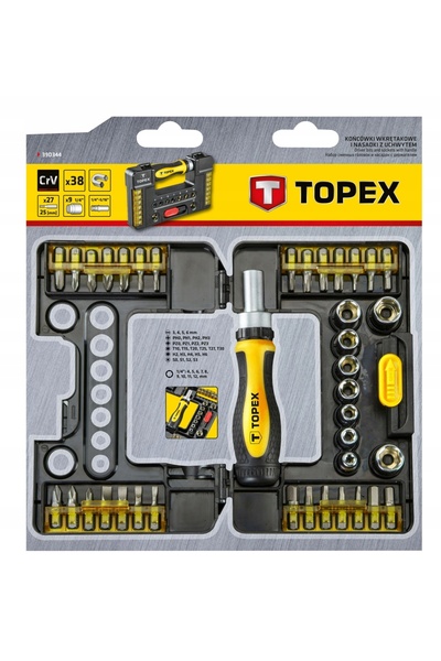topex Set de biți și capete de șurubelniță 38 bucăți 39D344