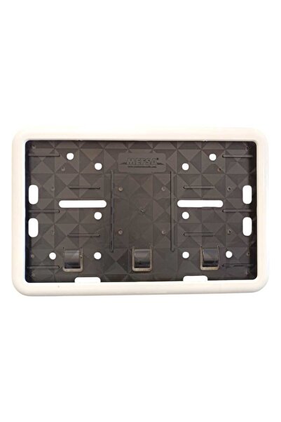 Çerçeveli Motor Plakalık Plaka Altlığı Beyaz 17x26 cm