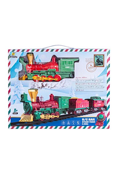 Bemi Toys Locomotivă electrică cu telecomandă 2,4 GHz, tren de marfă cu abur