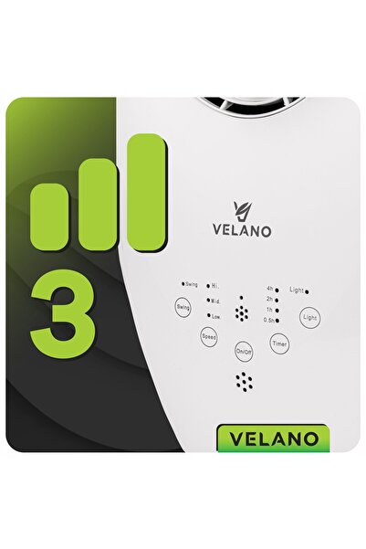 VELANO VENTILATOR FĂRĂ LAME FĂRĂ LAME OSCILAȚIE TIMER ILUMINARE LED TELECOMANDĂ