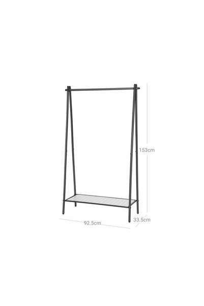SONGMICS Suport de haine vertical pentru garderobă, negru, stil loft