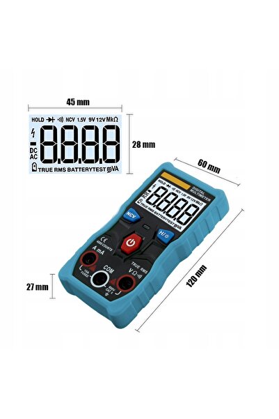 TECHREBAL Multimetru digital, tester de tensiune și curent ZT-S1, automat