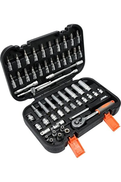 Sthor Set de scule: Chei, Chei tubulare, Răsucitoare, Biți, Clești 1/4, 56 piese