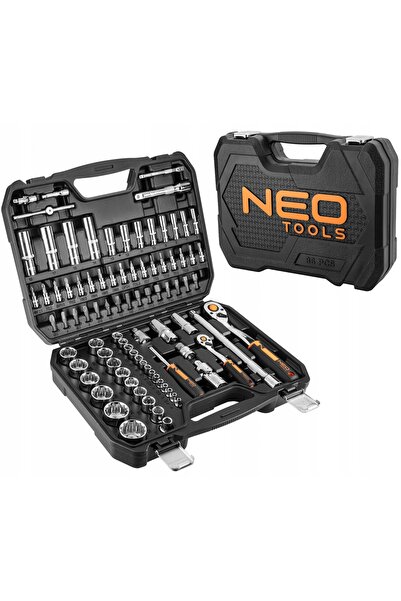 NEO Tools Set de chei tubulare 1/4 ", 1/2 ", 86 piese, CrV