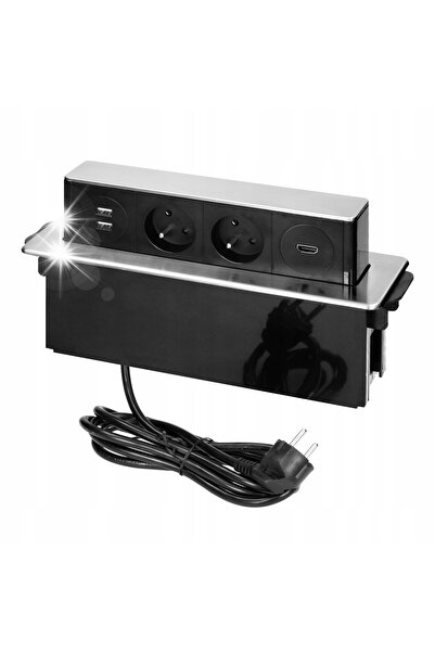Orno Priză încastrată în perete 230V + Încărcător USB + HDMI