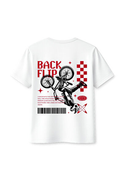 BACK FLİP Baskılı Oversize T-Shirt