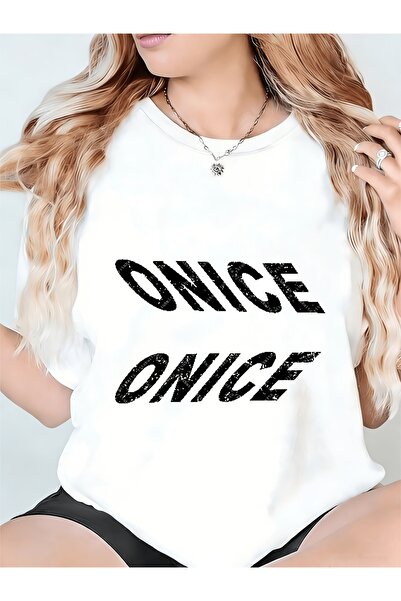 En22 تي شيرت نسائي ONICE مريح برقبة دائرية مناسب للملابس الكاجوال
