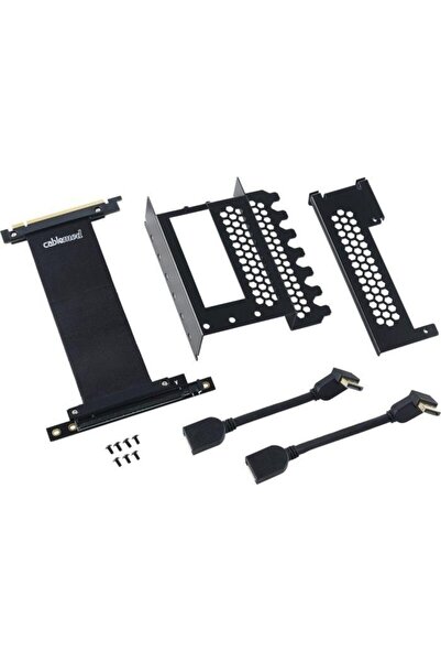 CableMod PCIe x16 Κιτ Κάθετης Τοποθέτησης, 2x DisplayPort (Μαύρο)
