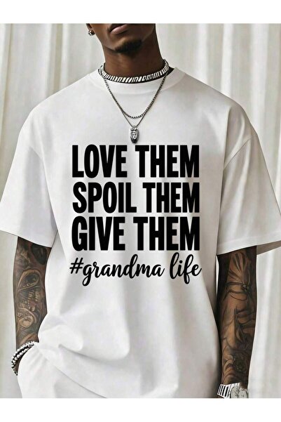 En22 تي شيرت رجالي بتصميم 'Love Spoil Give Them Grandma Life'، هدية للجد والج...
