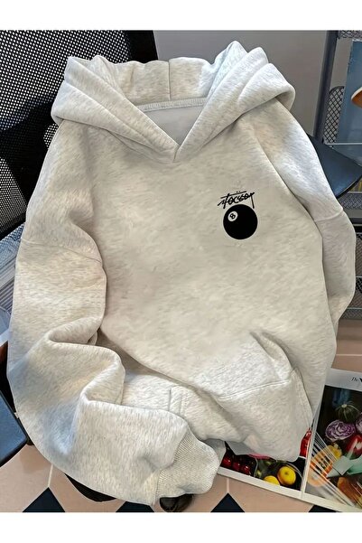 classy moda Unisex Front Minimal Printed Hooded 3-Thread Combed Cotton Sweats...