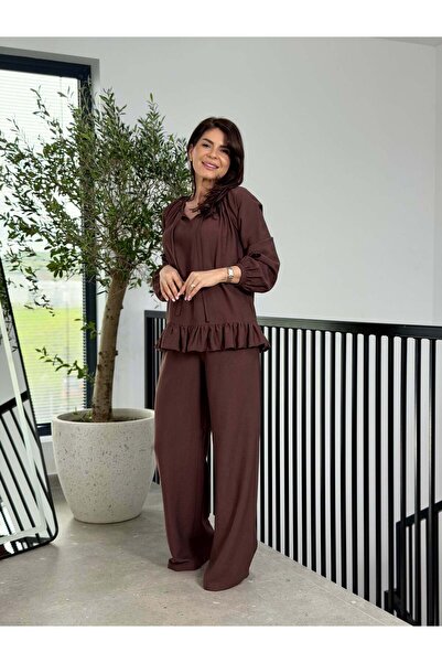 RAMONA BADESCU EXCLUSIVE Denisse Top Bottom Set - Coffee