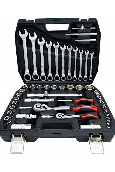 Airpress Set de chei tubulare cu cap plat, 54 de piese, 75248