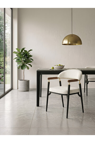 Gazzini Furniture Valen Exclusive Kolçaklı Metal Sandalye