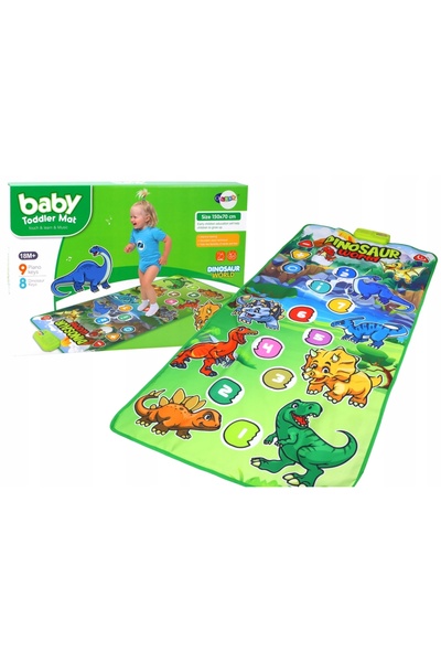 LeanToys Covoraș de dans educativ interactiv cu dinozauri și sunete