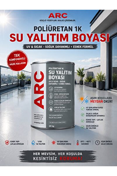 ARCMARİN KİMYA VE DENİZCİLİK HIRDAVAT Su Yalıtım Boyası UV Dirençli Esnek Güç...