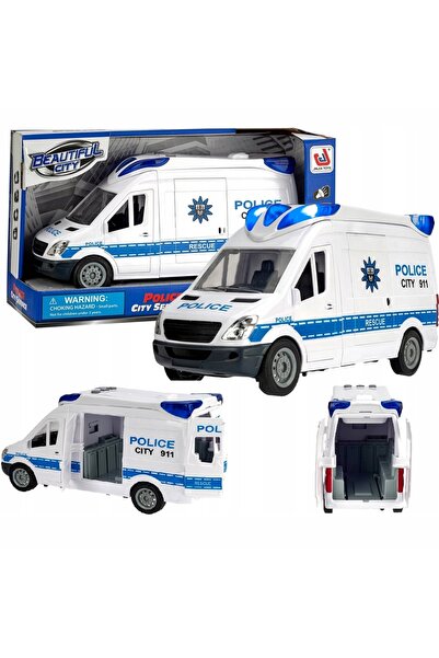 LeanToys ND24_12758 Mașină de poliție interactivă cu radio