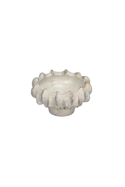 DecoDepot Bol rotund din ciment, gri, 18x10.5 cm