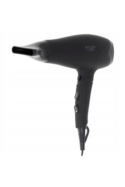 adler Uscător de păr cu difuzor 2500W, carcasă cauciucată, mâner pliabil