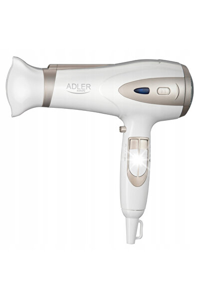 adler Uscător de păr cu ioni 2400W, flux de aer rece + Concentrator și Difuzor