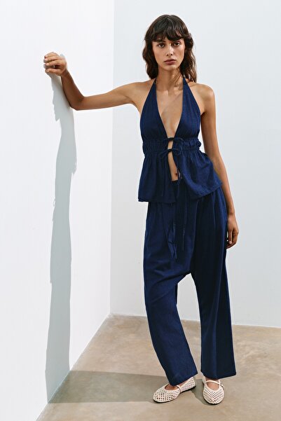 Pull & Bear Kot şalvar kapri pantolon