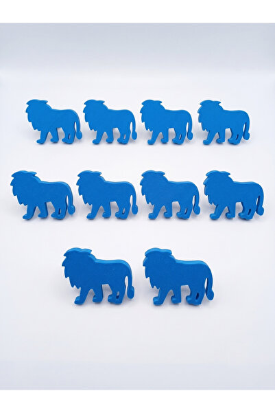 Baylin3D 10 Pieces of Blue Lion Cabinet Handles - Children's Room Handles, Mo...