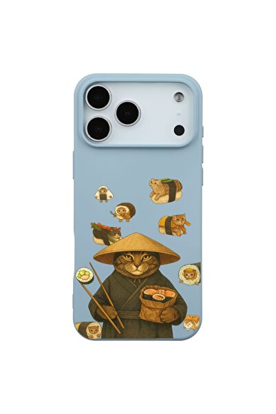 Casen iPhone 17 Pro Max Bebe Mavisi Kedi Tasarımlı Gimbap Cat Renkli Silikon ...