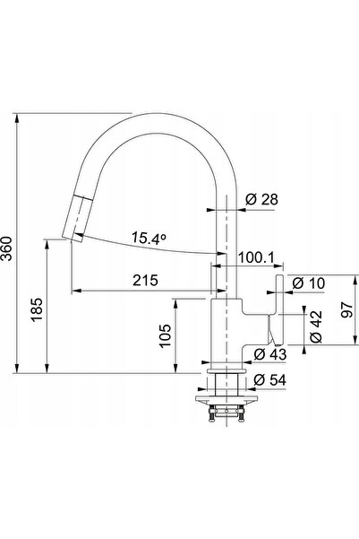 Franke Bateria Lina 115.0626.081 Alb polar