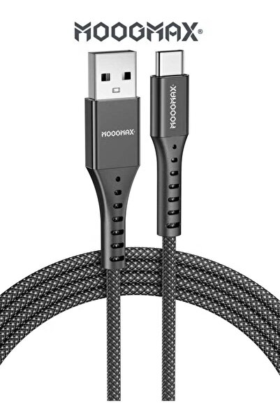 MOOGMAX USB to Type C Charging Cable, 2 Meter, 120W, Braided