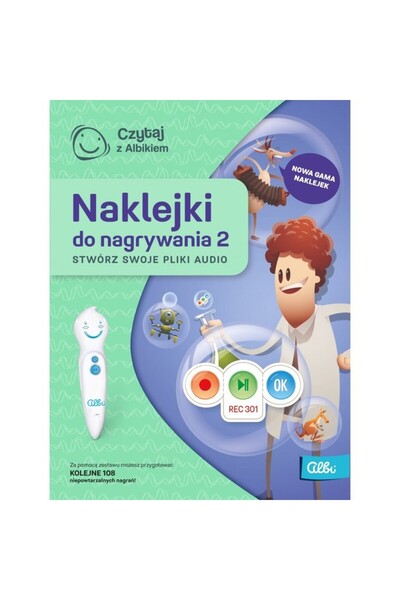 NO BRAND Jucărie educativă ALBI Citește cu Albik Autocolante pentru înregistr...