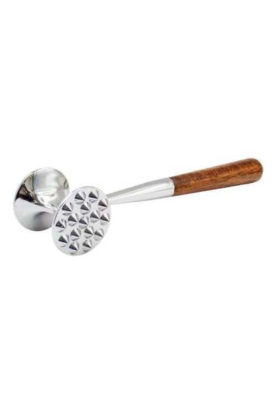 Duravel Dual-Sided Meat Tenderiser Hammer, Stainless Steel with Wooden Handle...