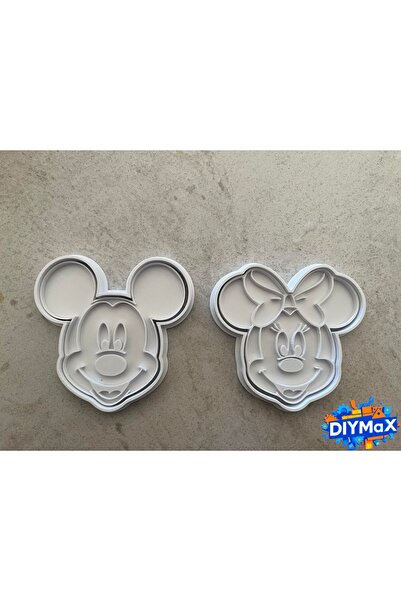 DIYMaX Mickey and Minnie Cookie Mold and Stamp Set