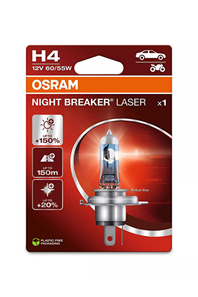 Osram Bec Night Breaker Laser Ново поколение H4 12V 60/55W P43t блистер