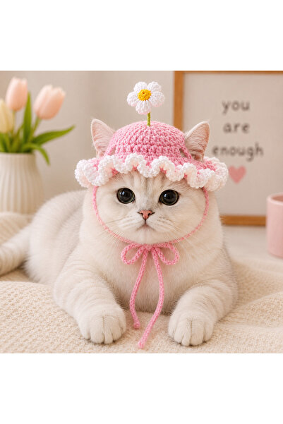 mühre Daisy Detail Cat Hat Small Breed Dog Hat Pet Accessory