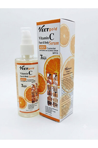 Veet Gold Vitamin C Face & Body Serum SPF15 100ml with Niacinamide for Bright...