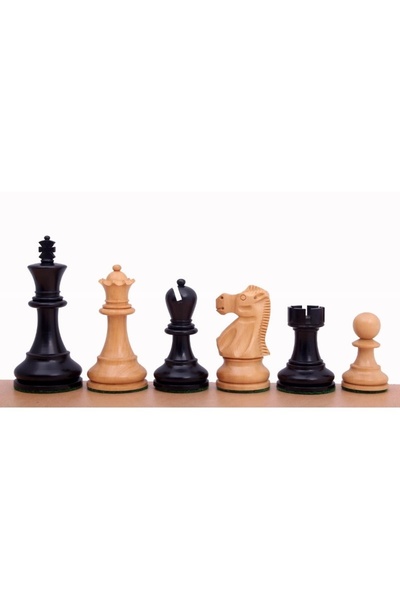 Sunrise Chess & Games 3.5" Reykjavik Ebonized Chess Pieces
