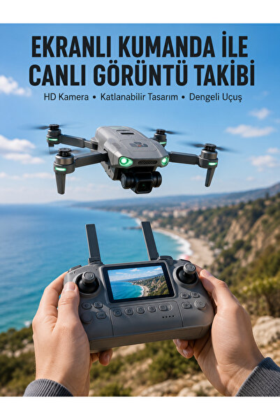 UCUZTEKNO Akıllı Sensörlü Drone Canlı Görüntü Aktarımlı