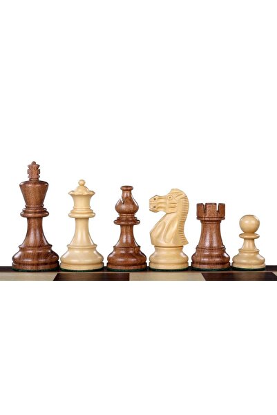 Sunrise Chess & Games American Classic chess pieces acacia/buxus 4"